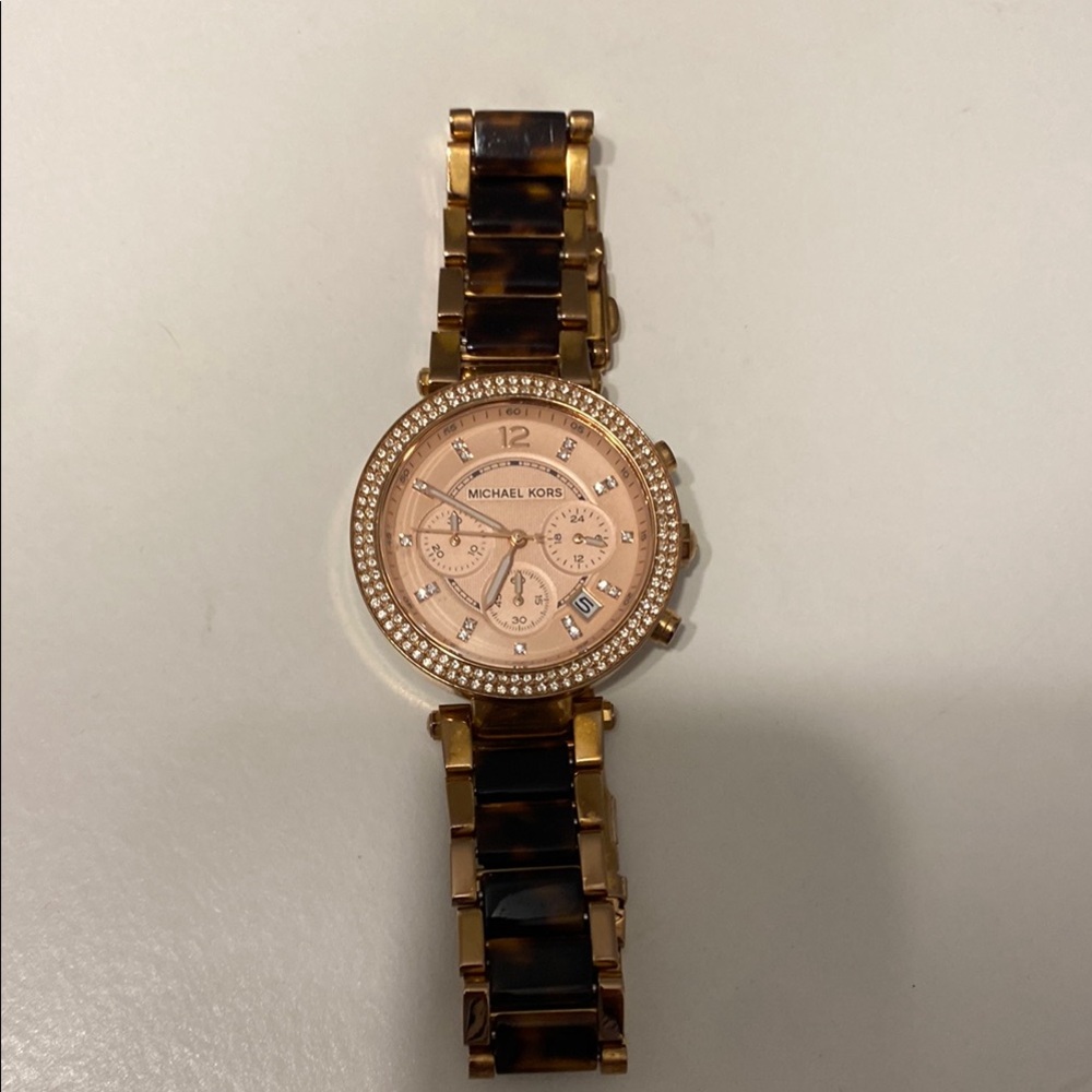 Michael Kors Rose Gold and Brown Watch